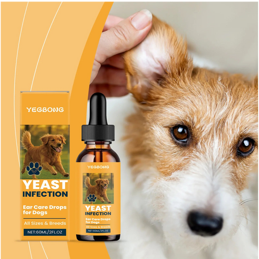 Dog Ear Care Drops Relieve Itching Dandruff Reduce Odor Anti-Fungals Earwax Remover No Irritating Pet Ear Cleaner Liquid 60Ml